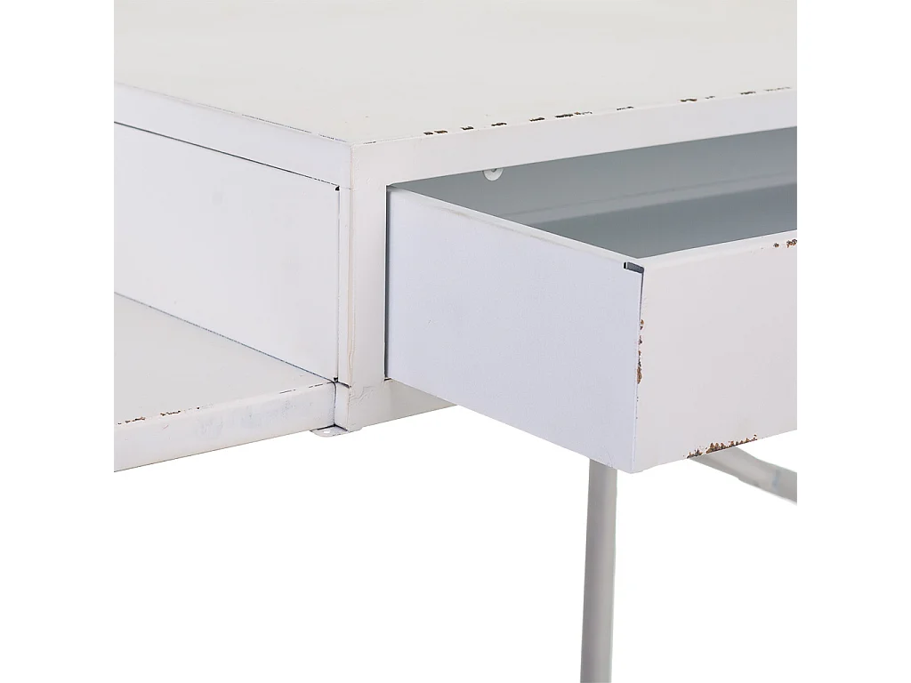 Coiffeuse en métal blanc 110x51x80h