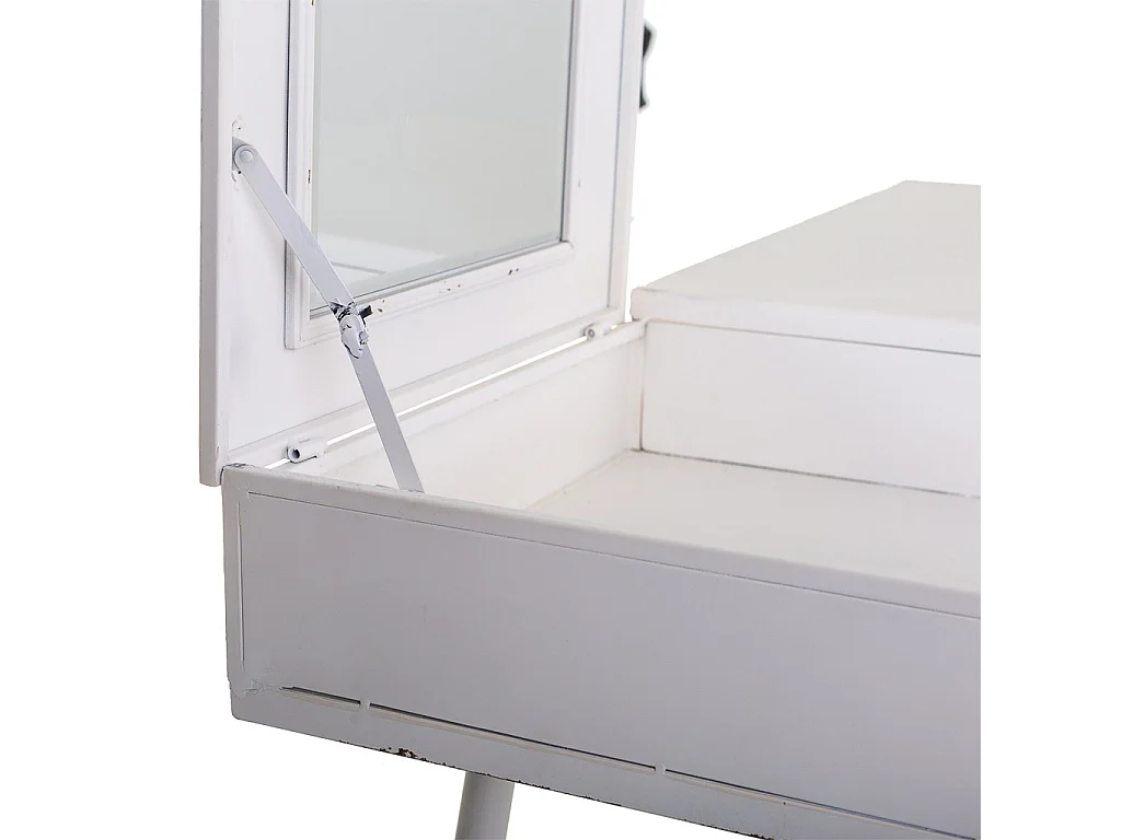 Coiffeuse en métal blanc 110x51x80h