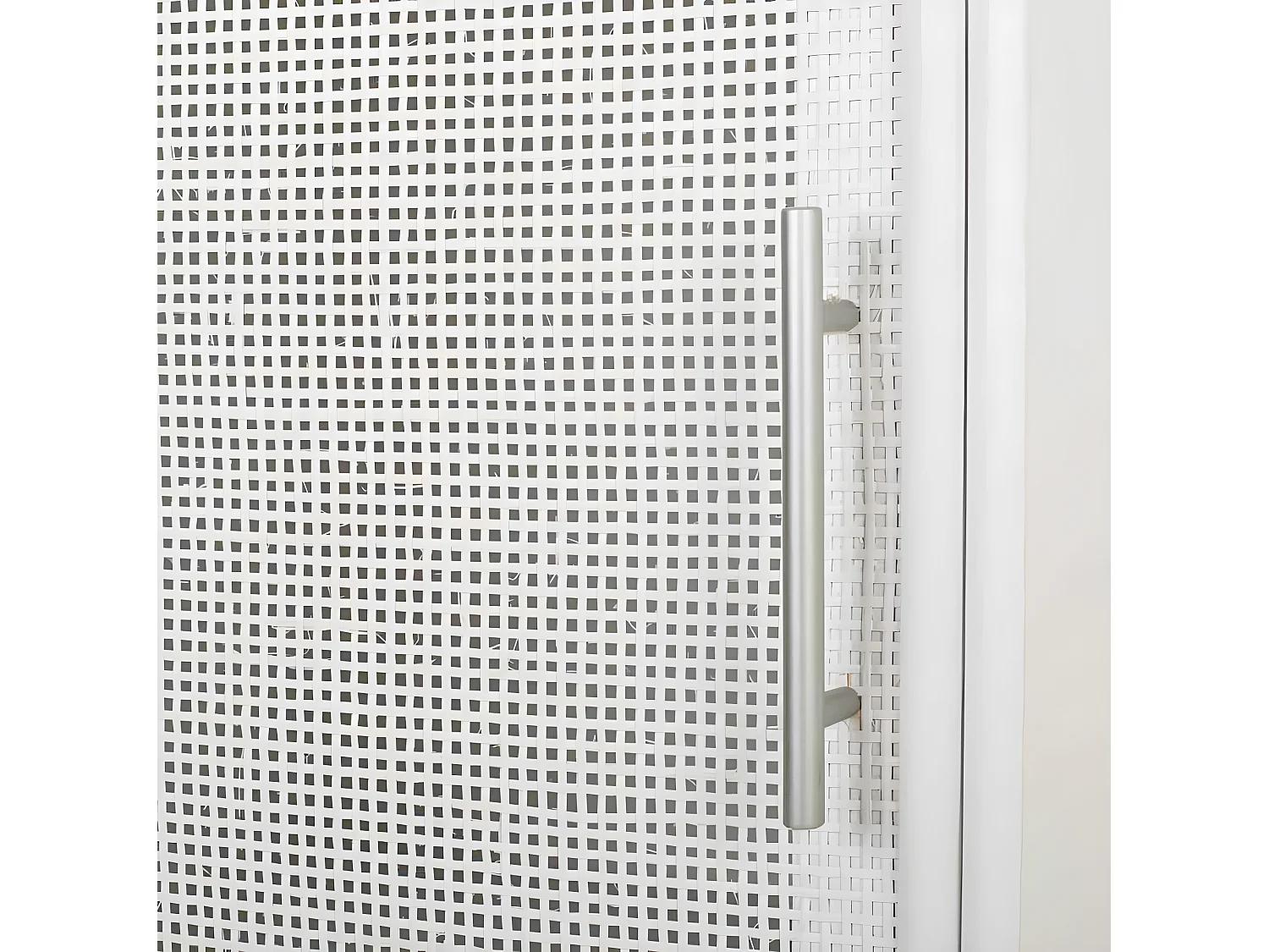 Mobile in legno bianco e rete 40,5x37x139,5h