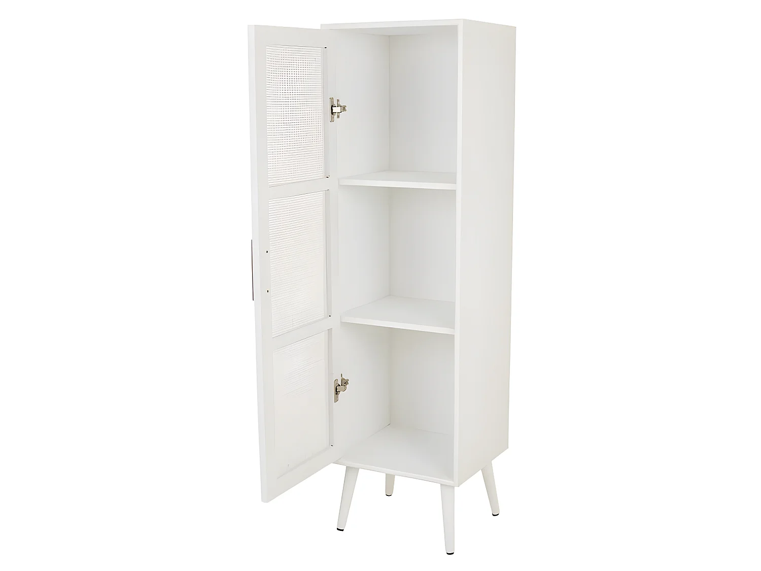 Mobile in legno bianco e rete 40,5x37x139,5h