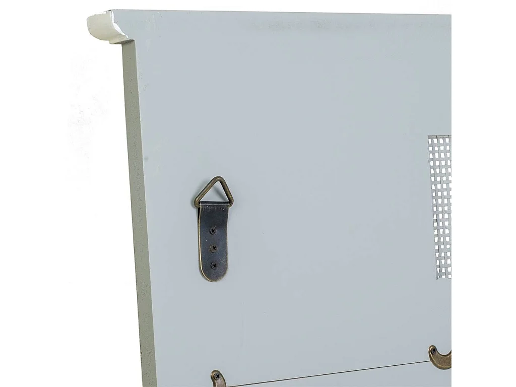 Espelho madeira e rejilla bambu cinza 70x3,3x76