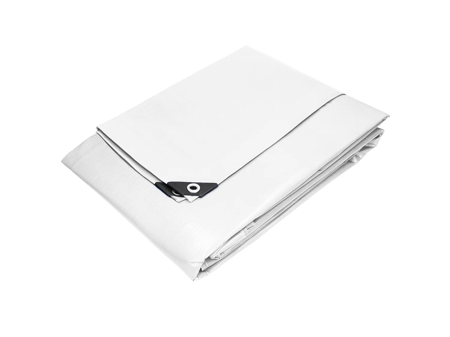 Bâche de couverture étanche protection en PE avec oeillets 1,5x12m 180g/m² blanc