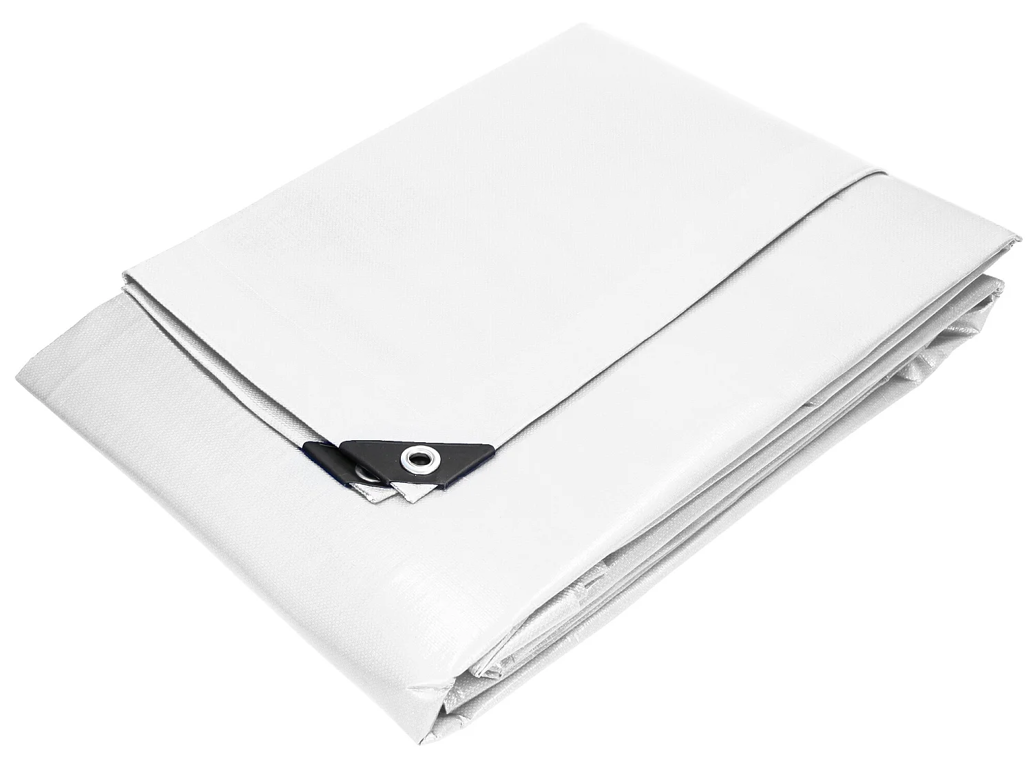 Bâche de couverture étanche protection en PE avec oeillets 2x3 m 180 g/m² blanc