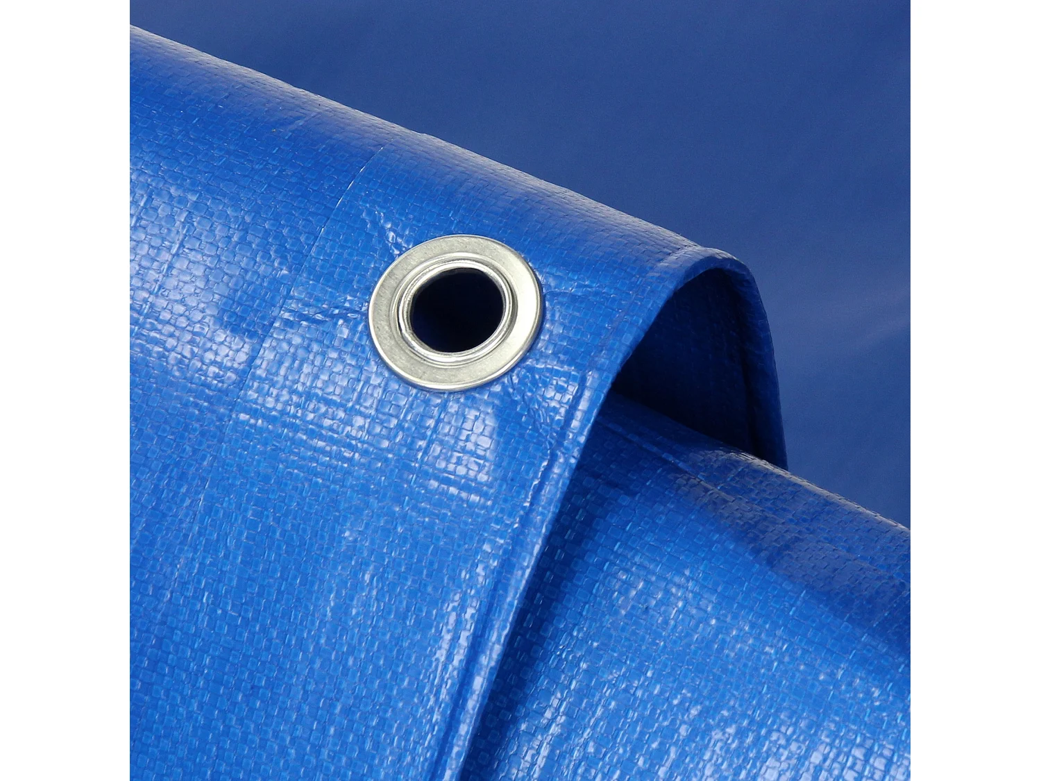 Lona de protección impermeable con ojales polietileno cubierta 3x5m azul 260g/m²