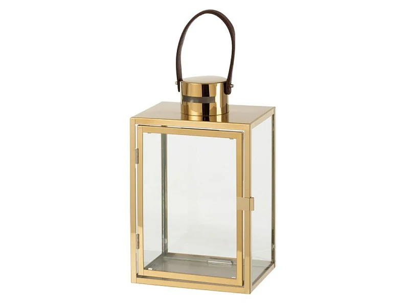 Lanterne Design en Verre "Porta" 43cm Or