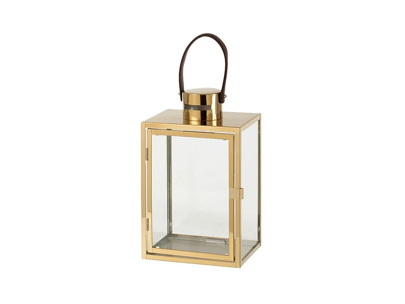 Lanterne Design en Verre "Porta" 43cm Or