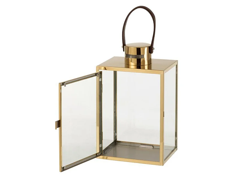 Lanterne Design en Verre "Porta" 43cm Or