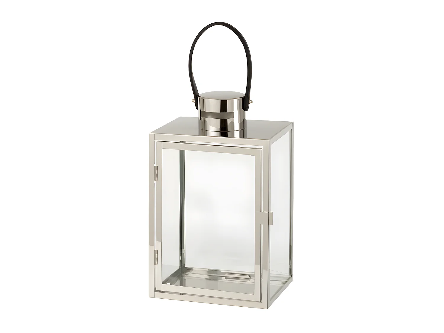 Lanterne Design en Verre "Porta" 44cm Argent