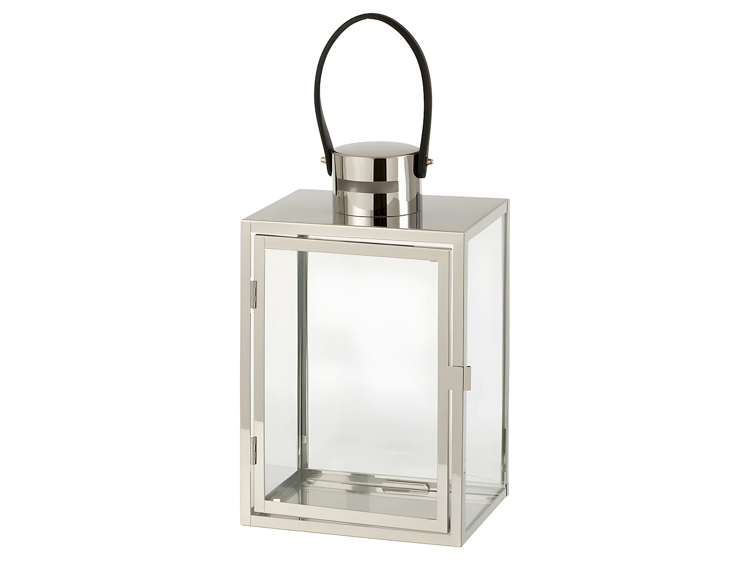 Lanterne Design en Verre "Porta" 44cm Argent