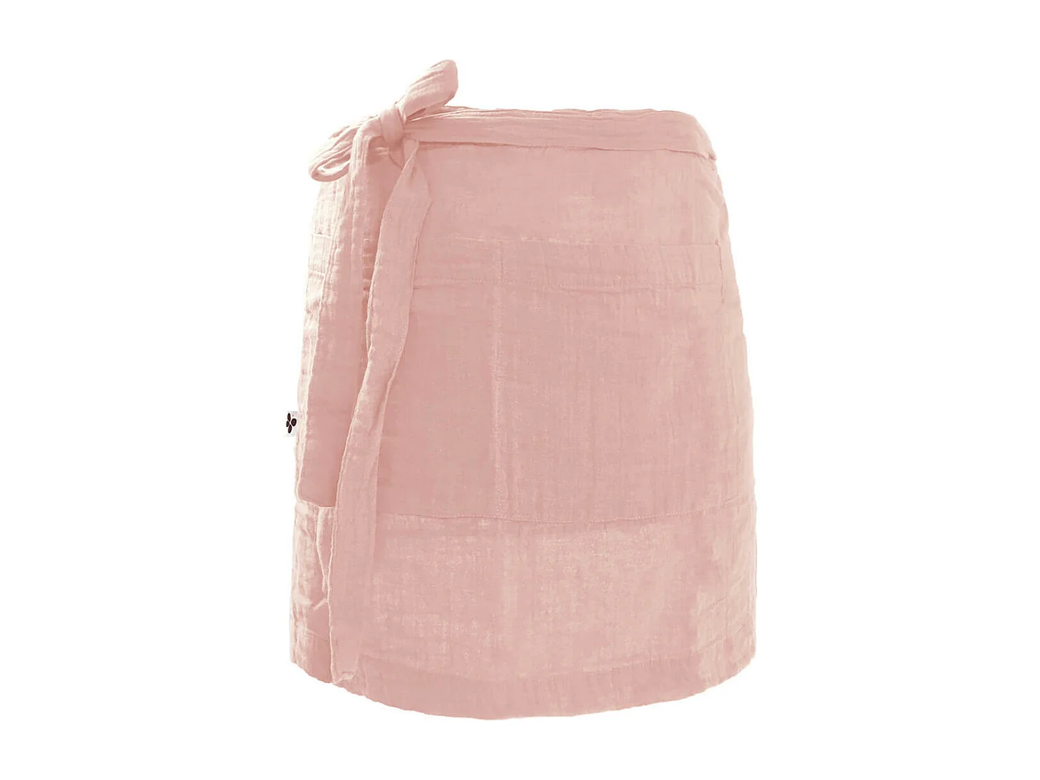 OUREA - Demi-Tablier avec Double Poche Gaze de Coton Rose Pêche