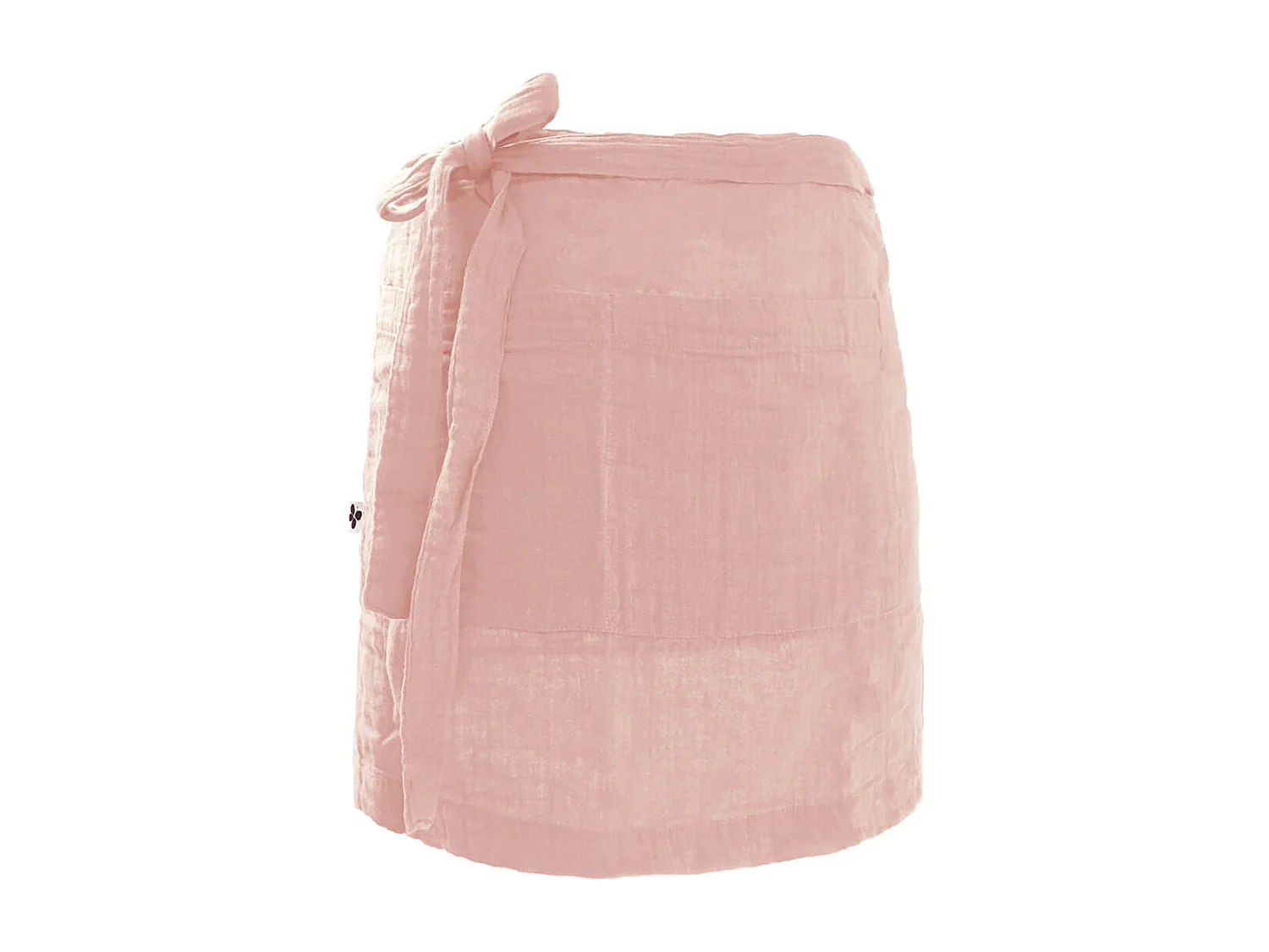 OUREA - Demi-Tablier avec Double Poche Gaze de Coton Rose Pêche
