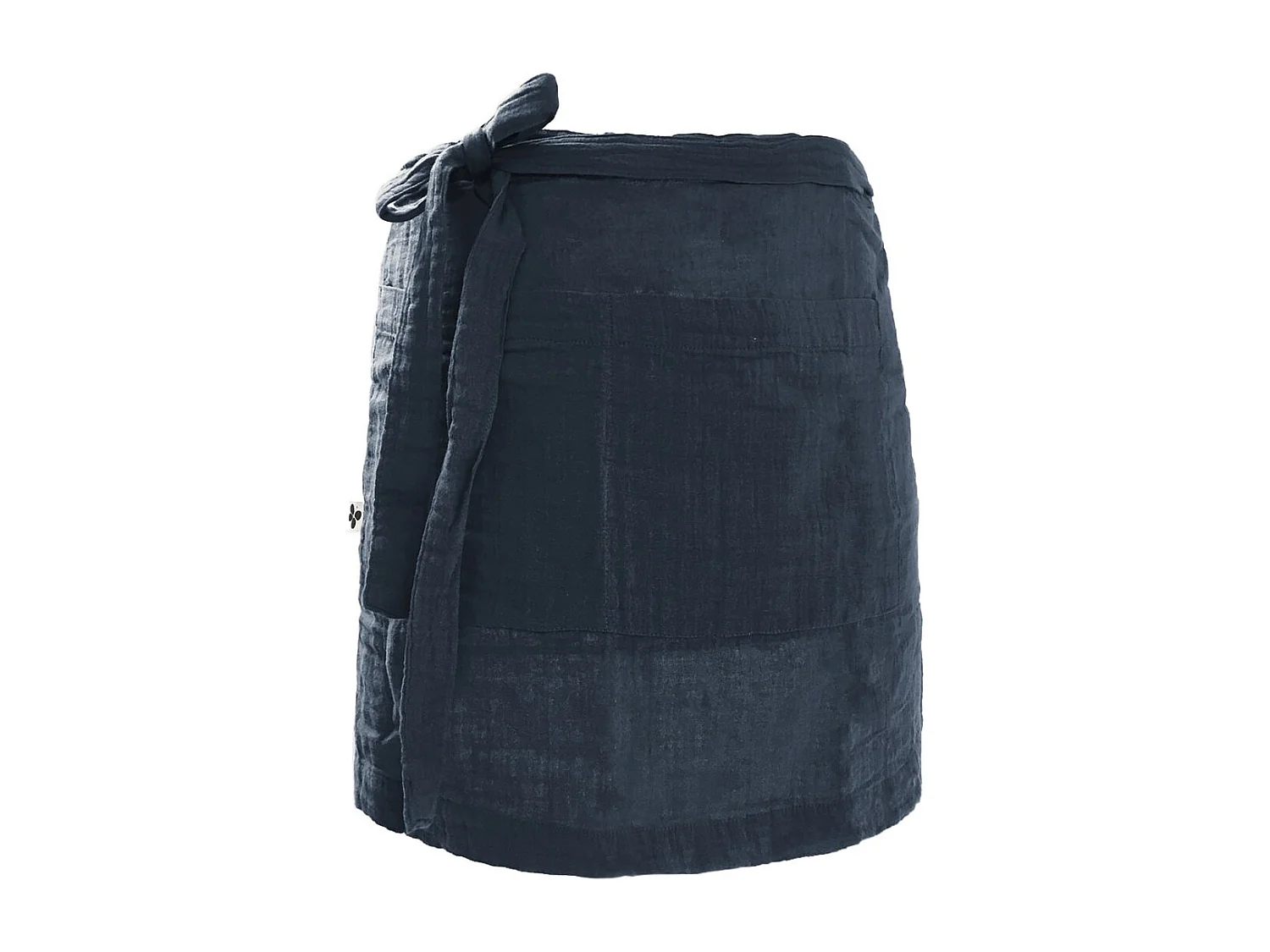 OUREA - Demi-Tablier avec Double Poche Gaze de Coton Minuit