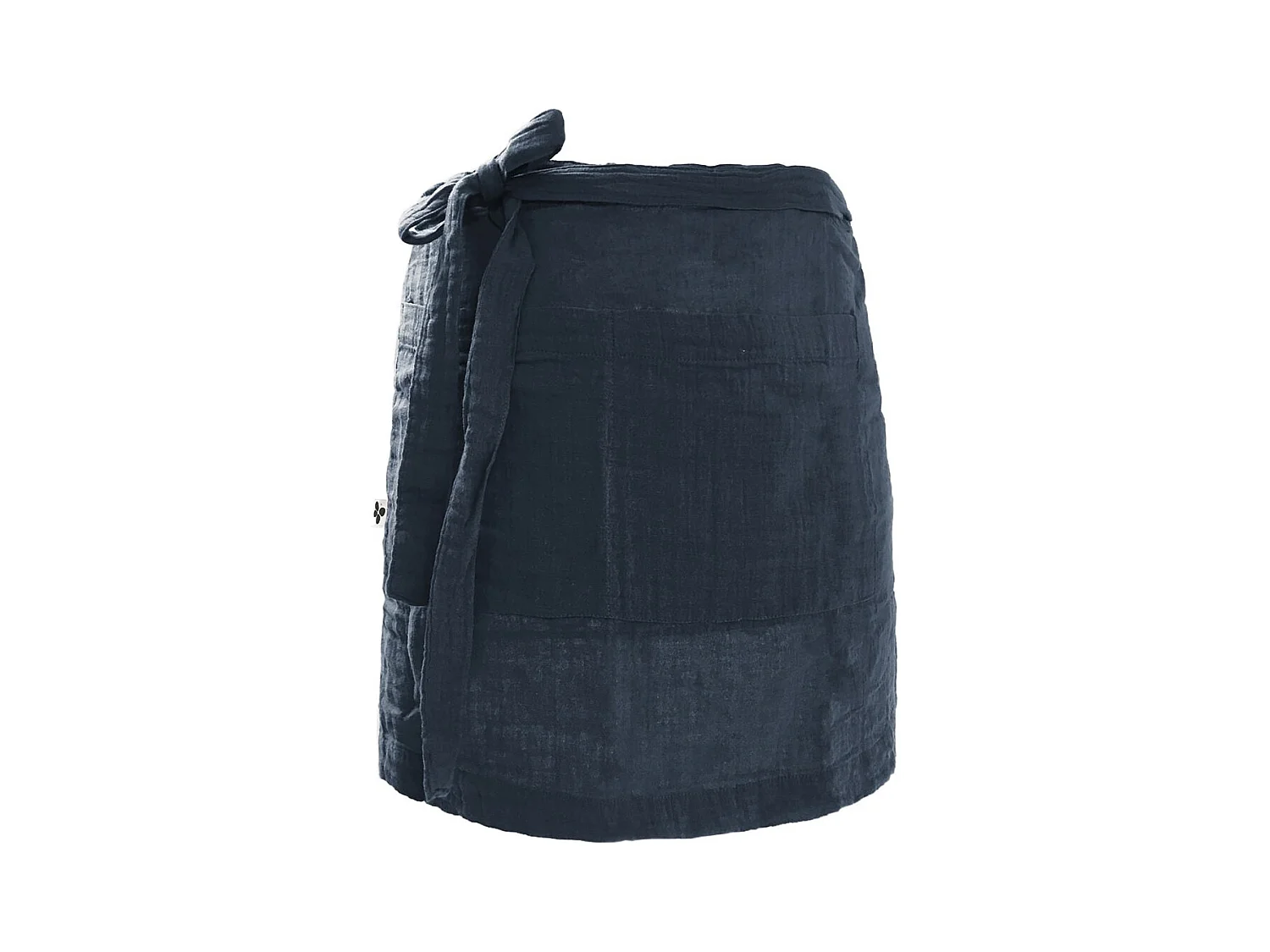 OUREA - Demi-Tablier avec Double Poche Gaze de Coton Minuit