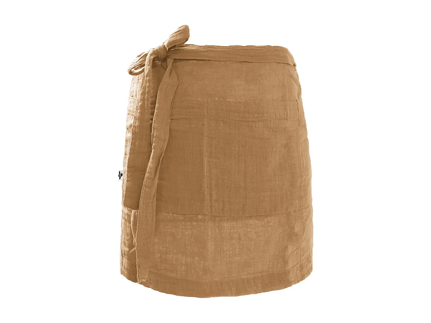 OUREA - Demi-Tablier avec Double Poche Gaze de Coton Camel