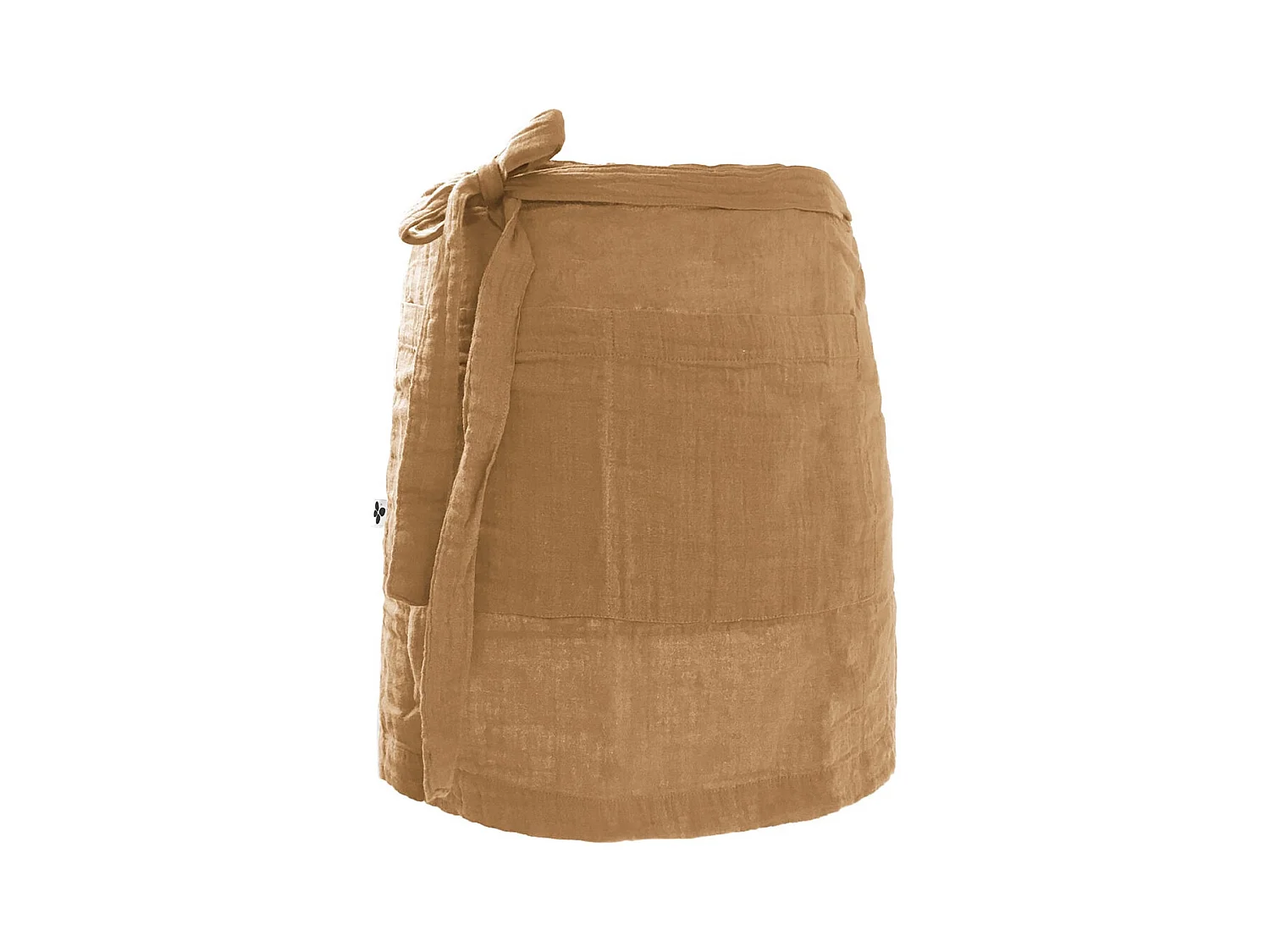 OUREA - Demi-Tablier avec Double Poche Gaze de Coton Camel