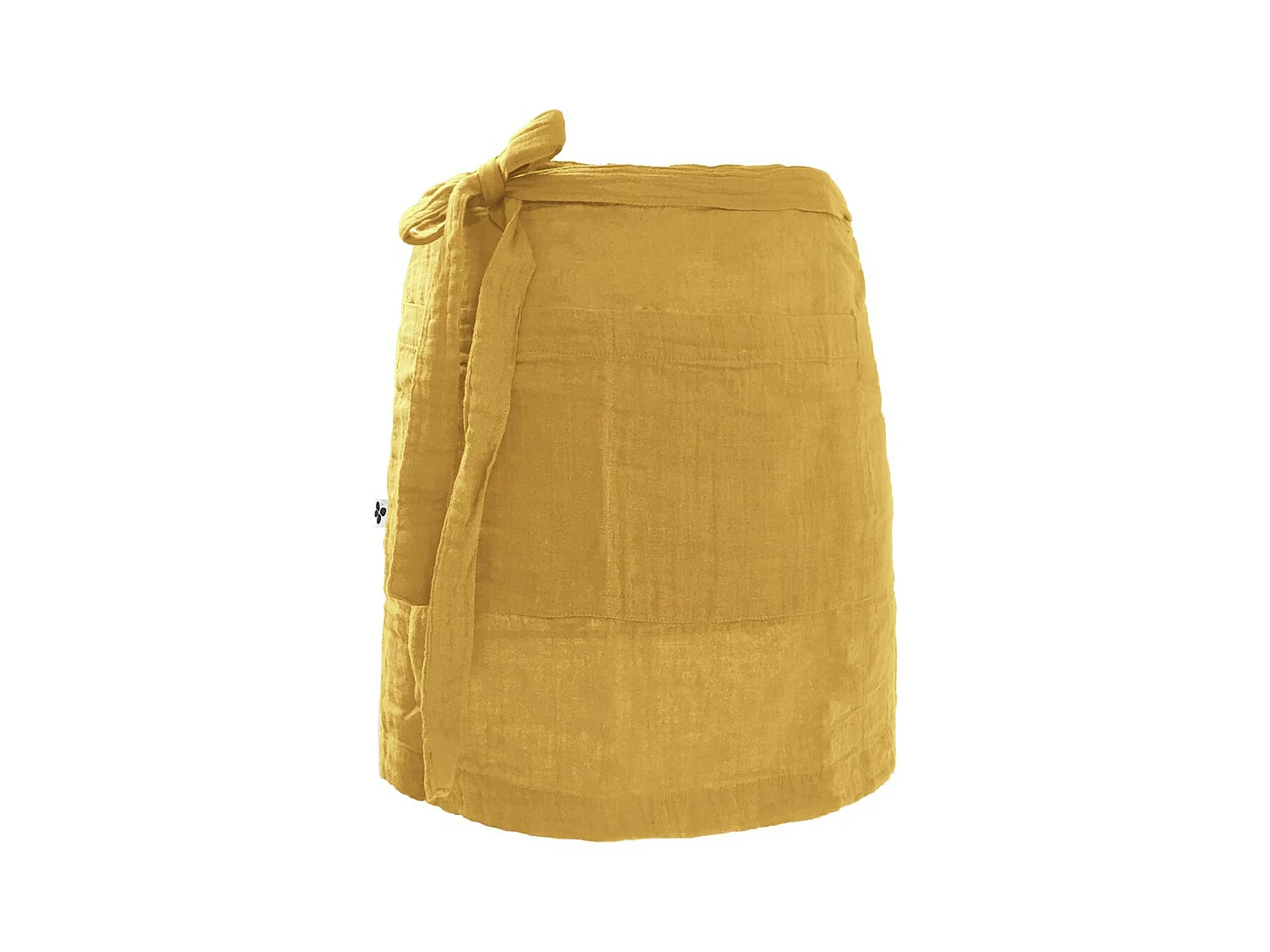 OUREA - Demi-Tablier avec Double Poche Gaze de Coton Safran