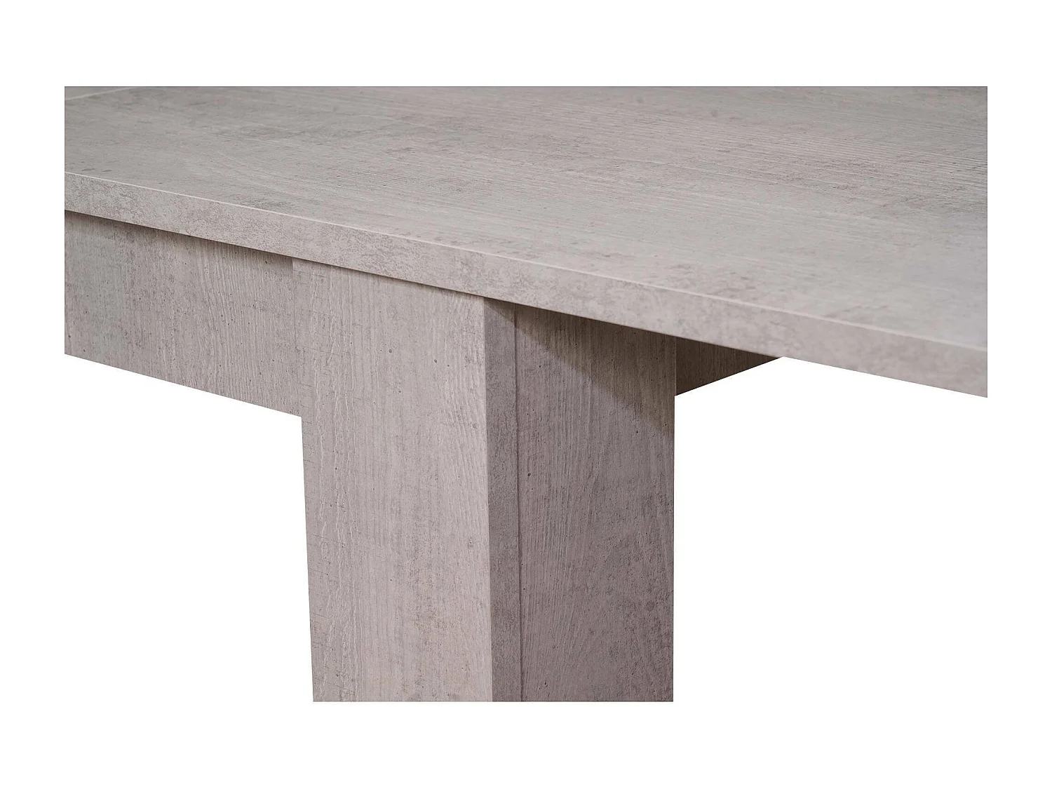 Uitschuifbare tafel 0, Uitschuifbare eettafel, Multifunctionele console met verlengstukken, 160x88h75 cm, Cement