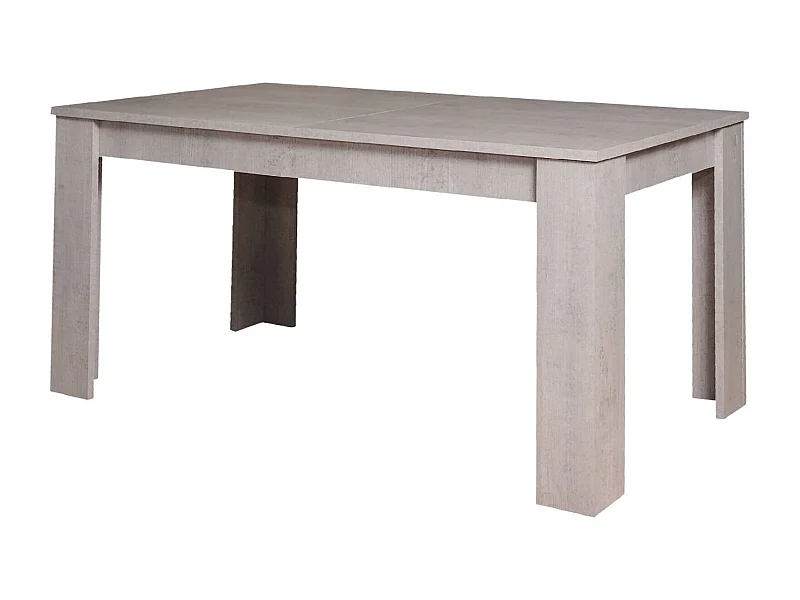 Mesa extensível 0, Mesa de jantar extensível, Consola multiusos com extensões, 160x88h75 cm, Cimento