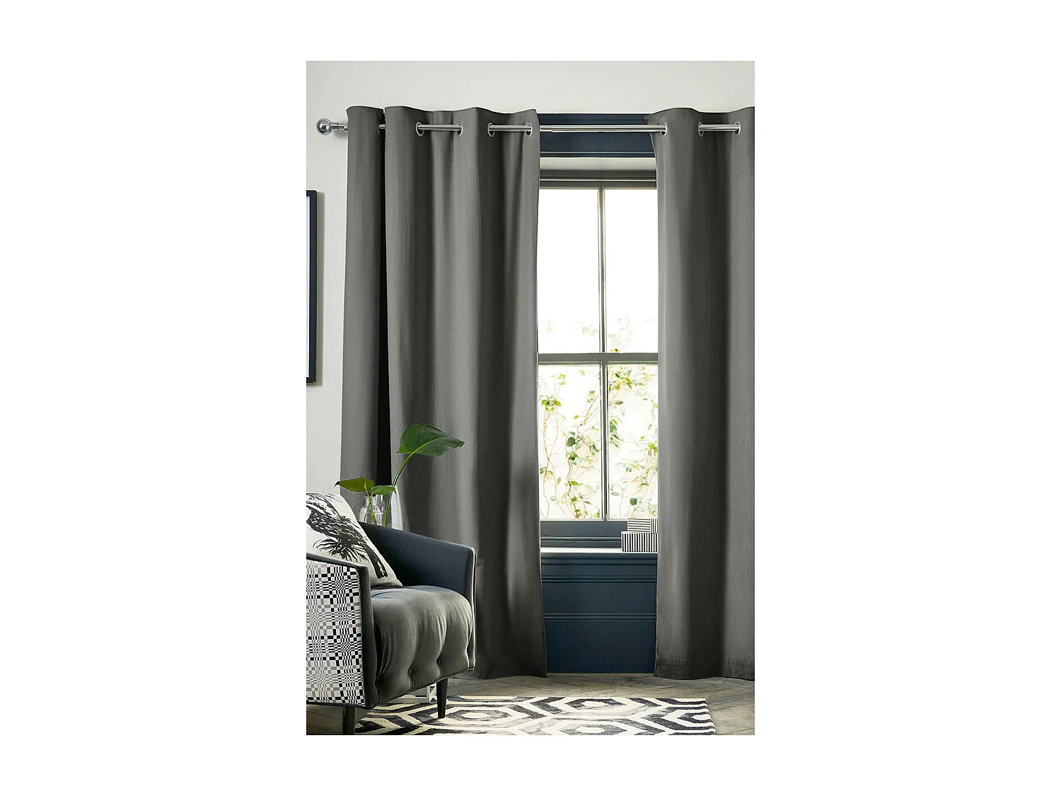 KEEPER - Rideau Thermique Occultant 140x280cm Coloris Anthracite