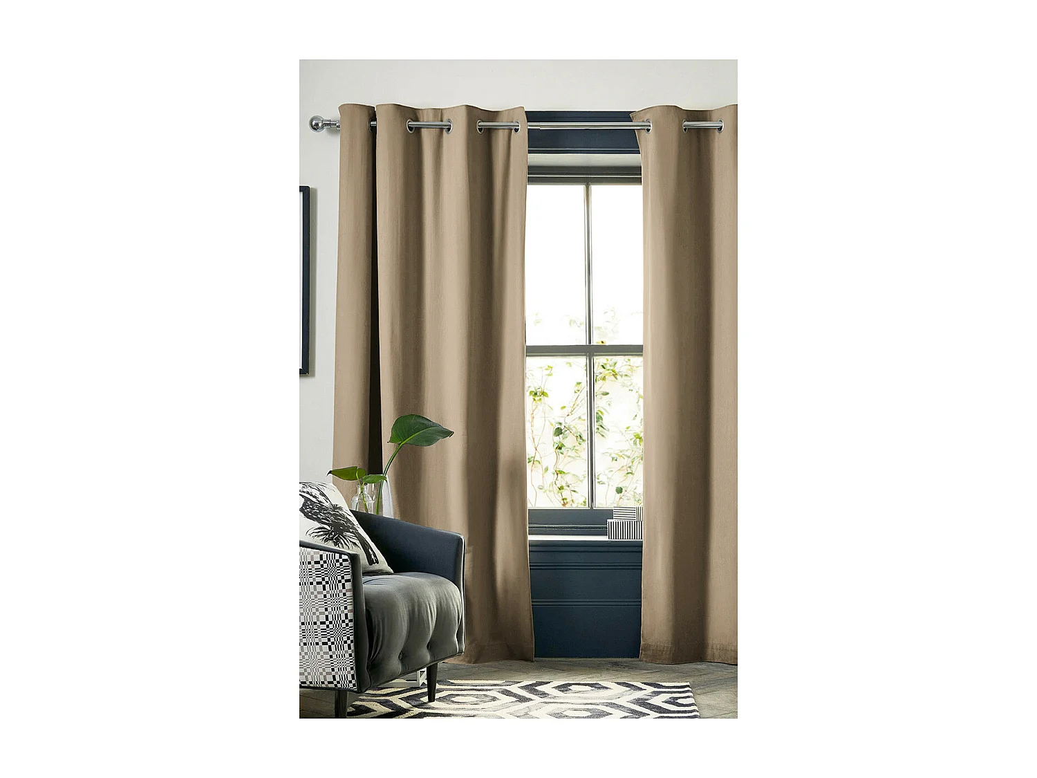 KEEPER - Rideau Thermique Occultant 140x280cm Coloris Lin