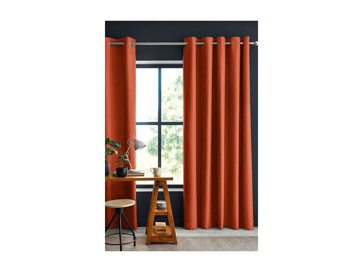 DARKER - Rideau Occultant 140x280cm Coloris Terracotta