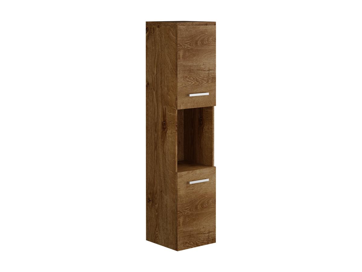 Badezimmerschrank hängend in Holzoptik - mit Ablage - 30 x 30 x 133 cm - MI günstig online kaufen