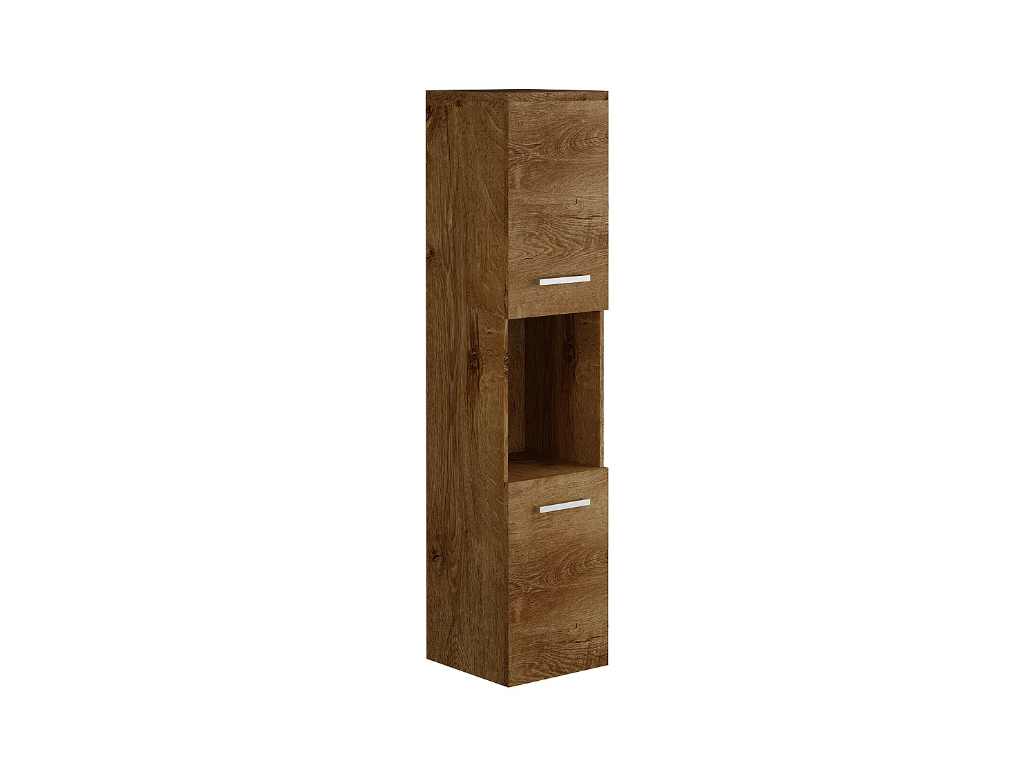 Colonna per bagno effetto Legno con nicchia portaoggetti L30 x l30 x H133 cm - MIELA