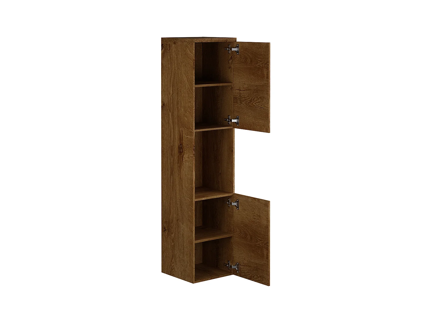 Colonna per bagno effetto Legno con nicchia portaoggetti L30 x l30 x H133 cm - MIELA