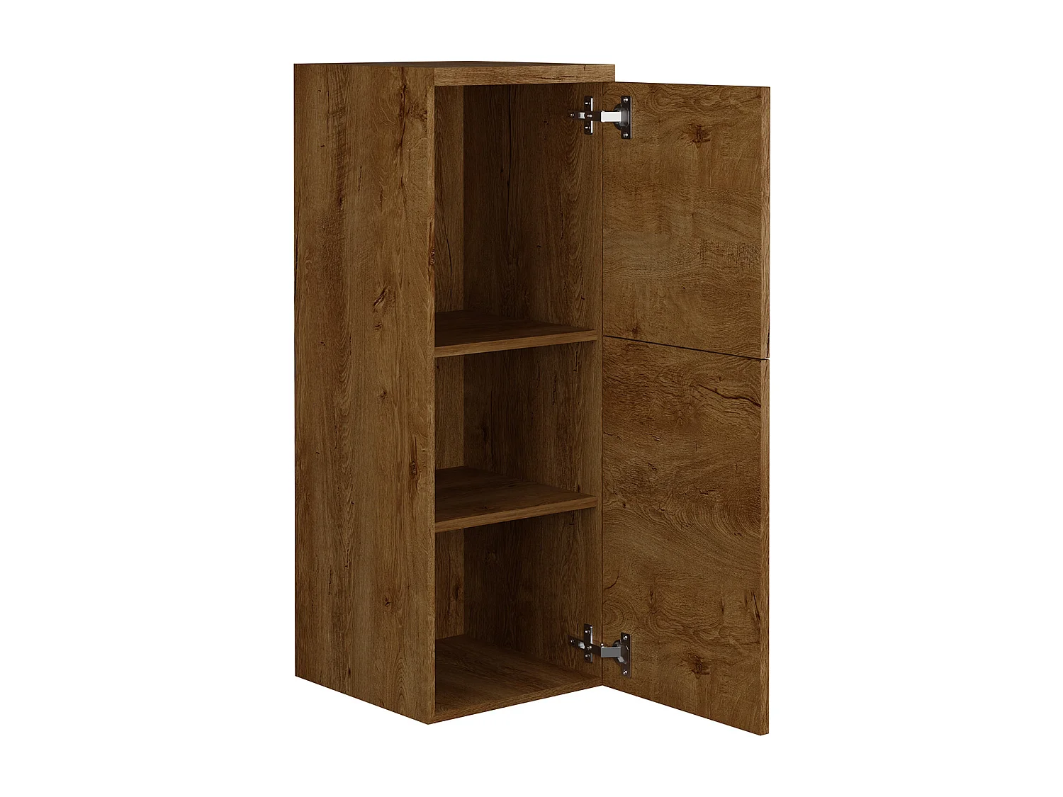 Badezimmerschrank hängend in Holzoptik - 30 x 30 x 83 cm - MIELA II