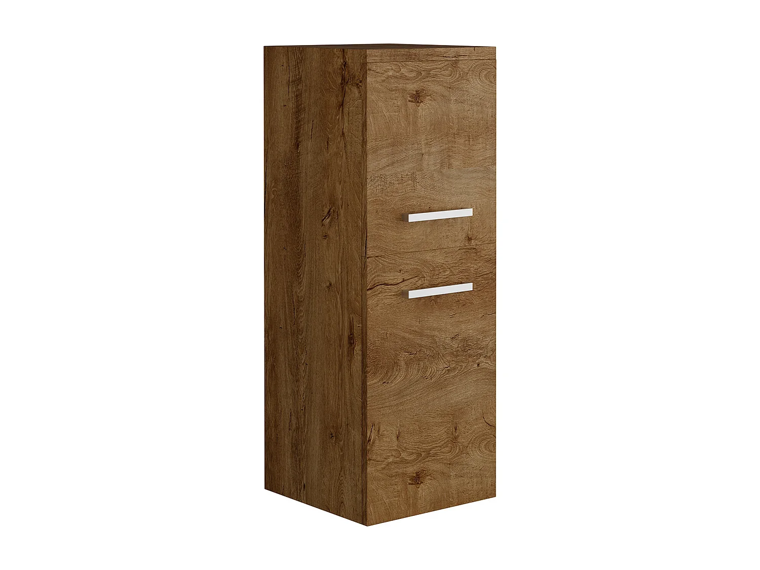 Badezimmerschrank hängend in Holzoptik - 30 x 30 x 83 cm - MIELA II