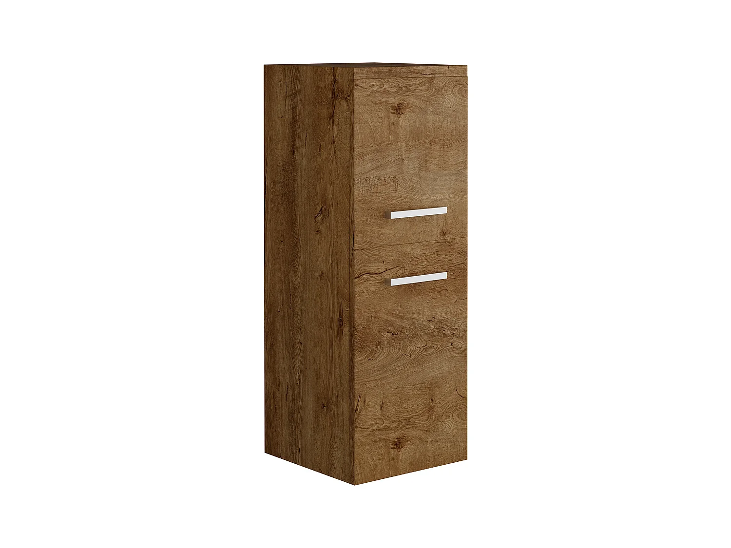 Badezimmerschrank hängend in Holzoptik - 30 x 30 x 83 cm - MIELA II