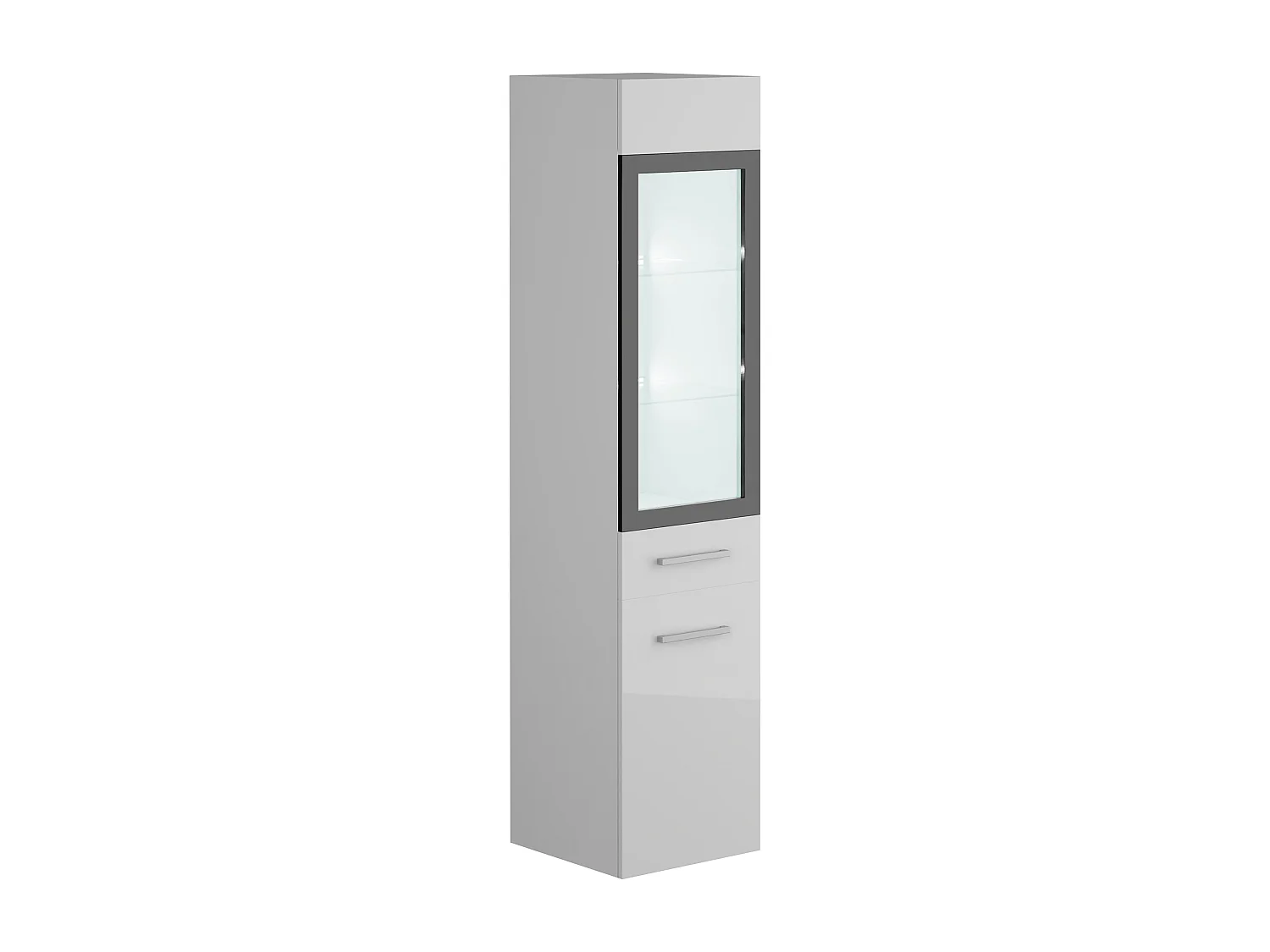 Badkamerkolom met witte leds - Wit - L30 x l30 x H132 cm - LAURINE II