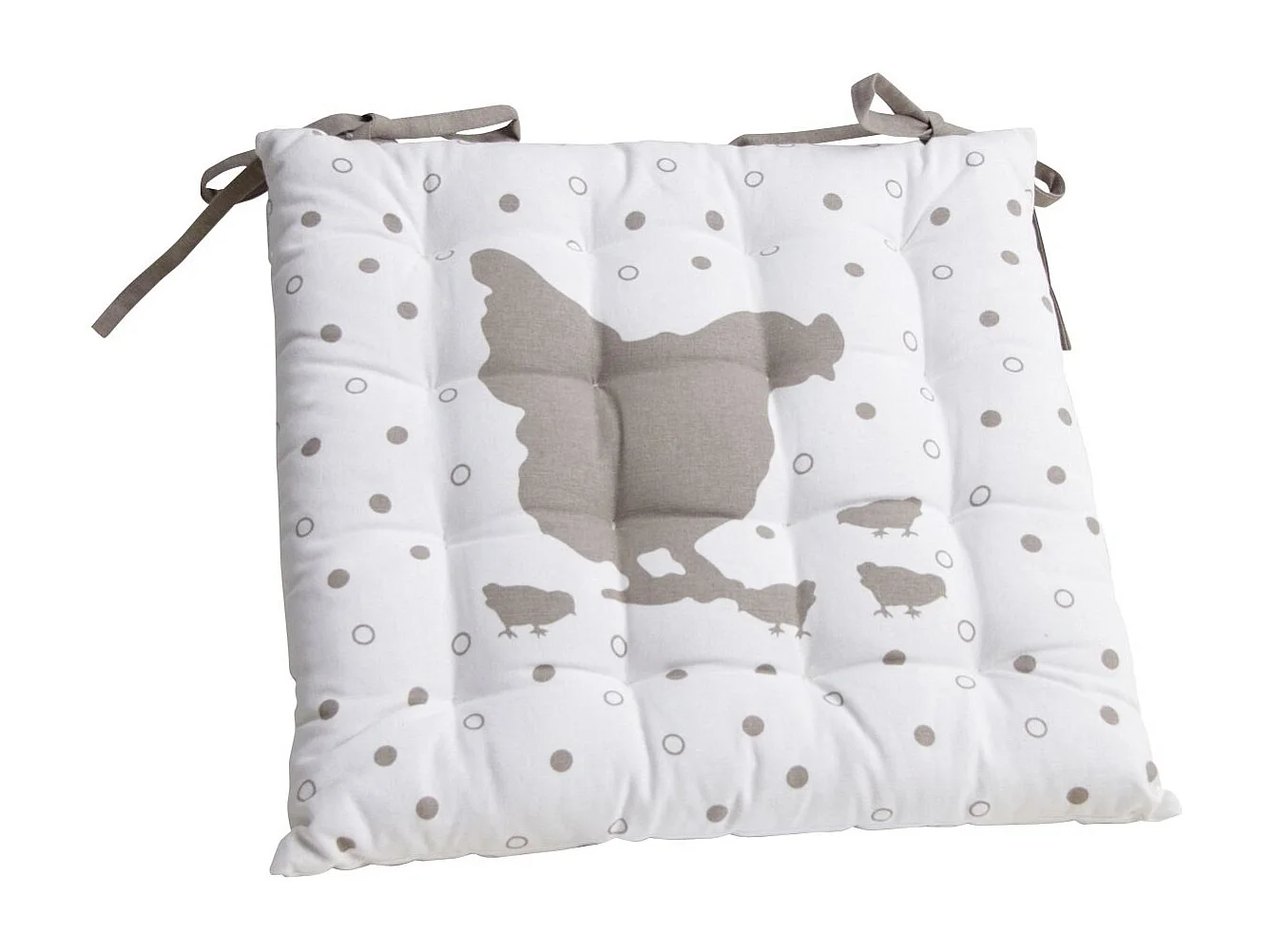 Galette de chaise en coton Poule