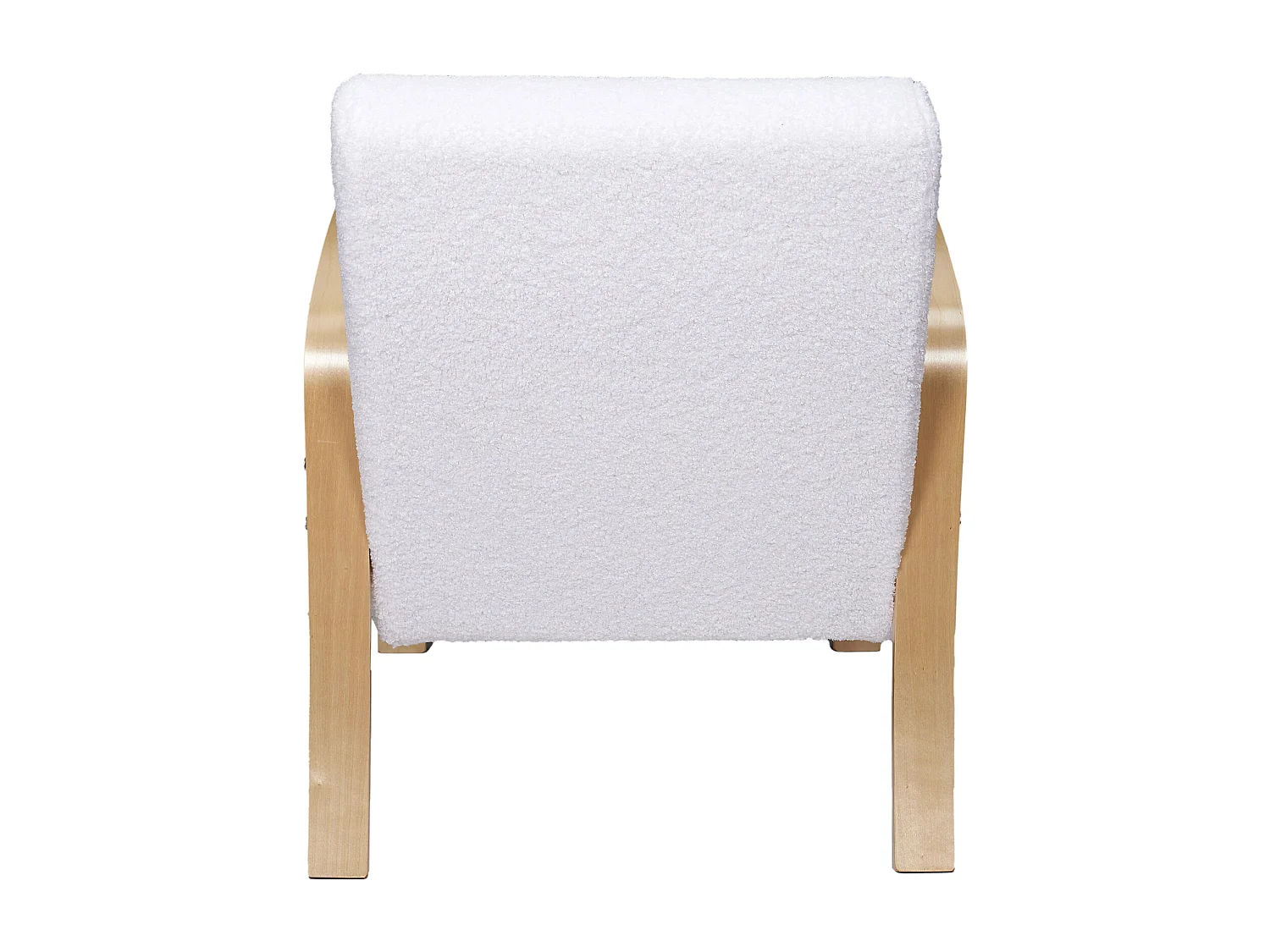 Fauteuil Bouclette Hella Blanc, Marron
