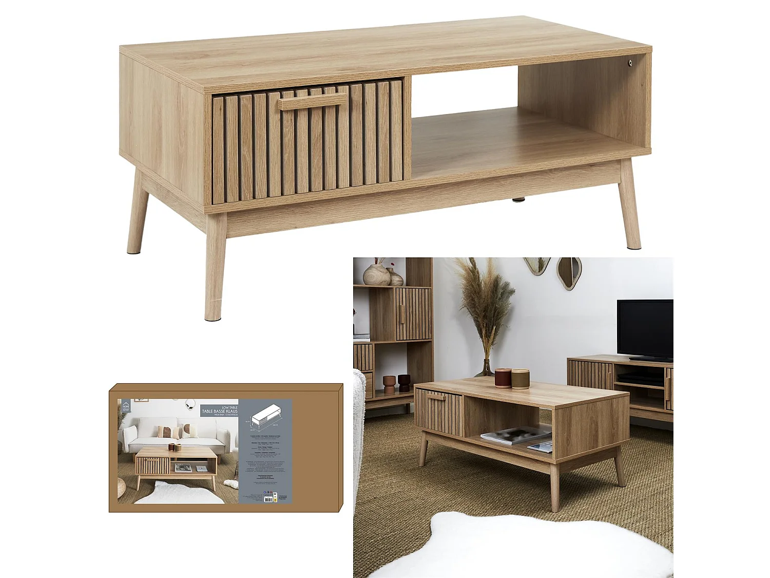 Table Basse Klaus Marron