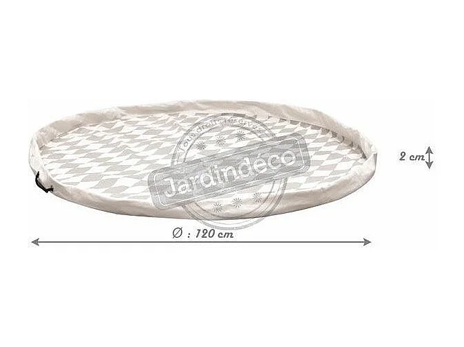 Tapis de jeux refermable et transportable 120 cm