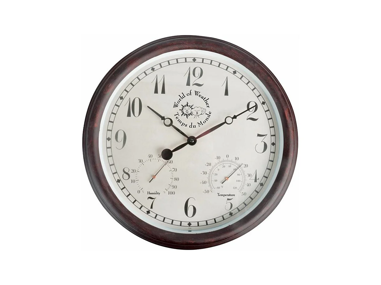 Reloj termómetro/higrómetro para exteriores