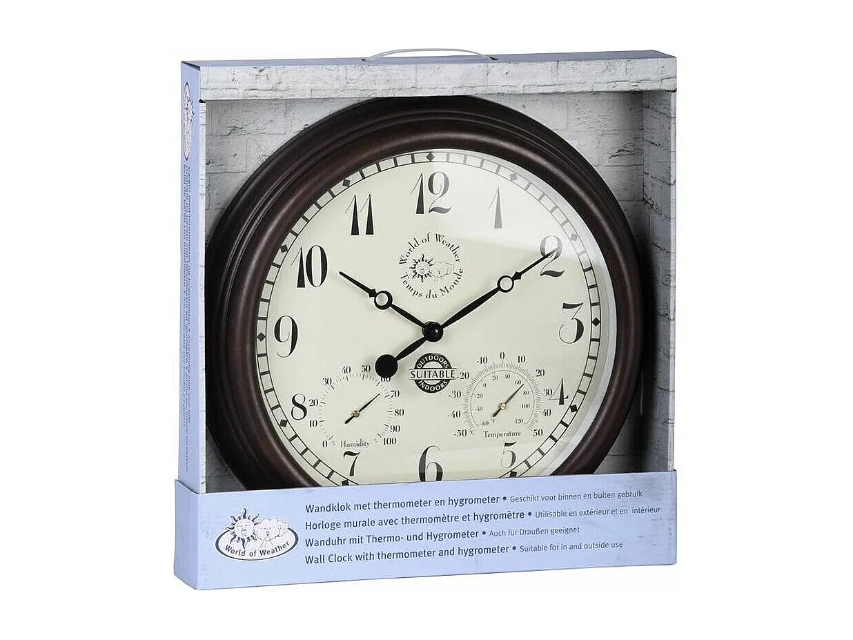 Reloj termómetro/higrómetro para exteriores