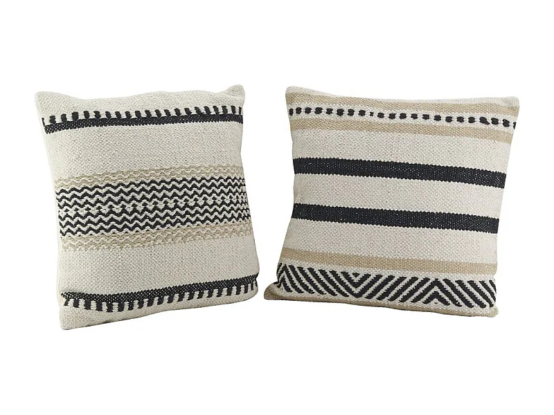 Coussins en coton graphiques et ethniques (Lot de 2)