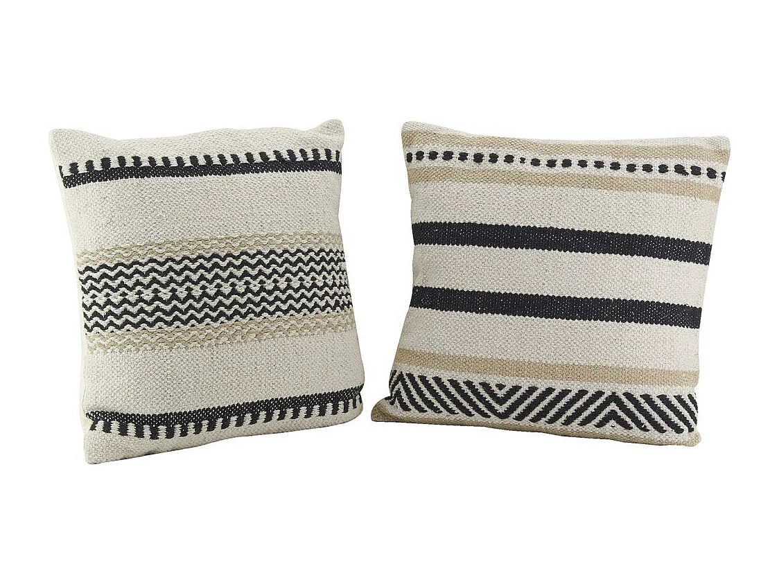 Coussins en coton graphiques et ethniques (Lot de 2)