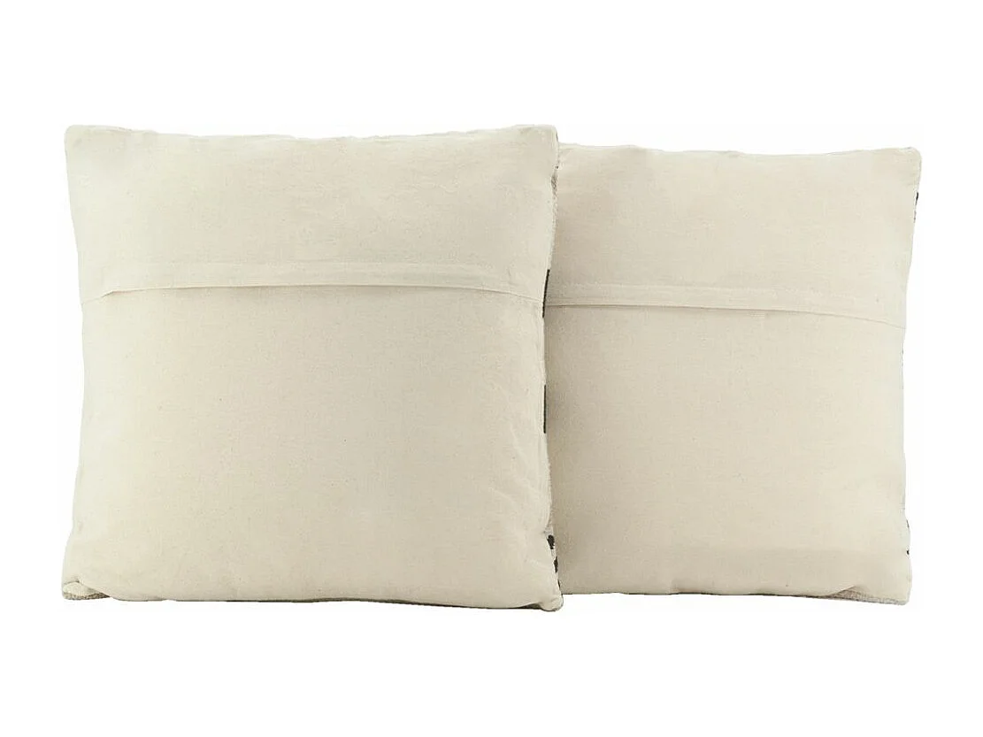 Coussins en coton graphiques et ethniques (Lot de 2)