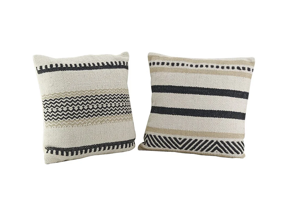 Coussins en coton graphiques et ethniques (Lot de 2)