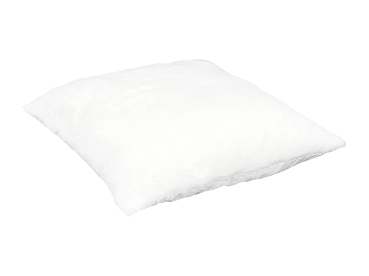Coussin Imit Fourrure Opulence Ecru 40x40cm Blanc