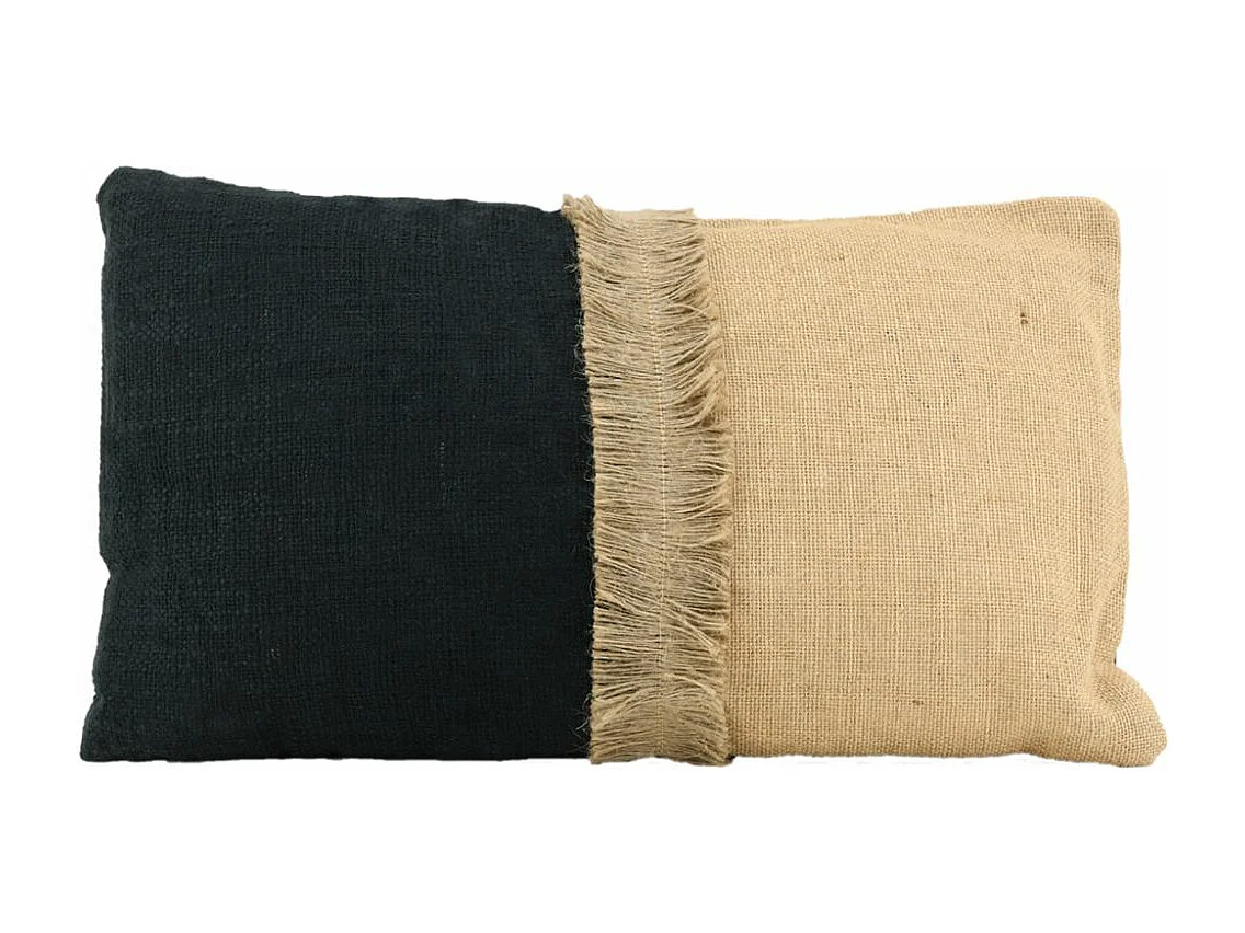 Coussins à motif en jute et coton (Lot de 3)