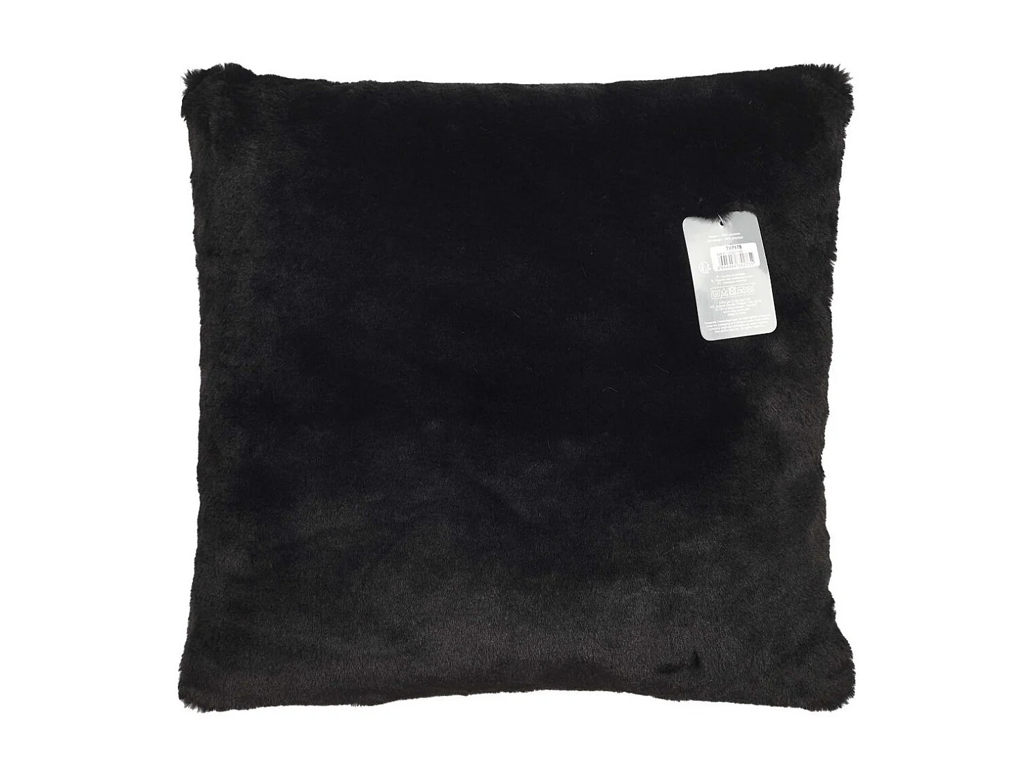 Coussin Imit Fourrure Opulence Noir 40x40cm Noir