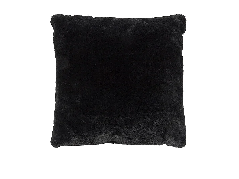 Coussin Imit Fourrure Opulence Noir 40x40cm Noir