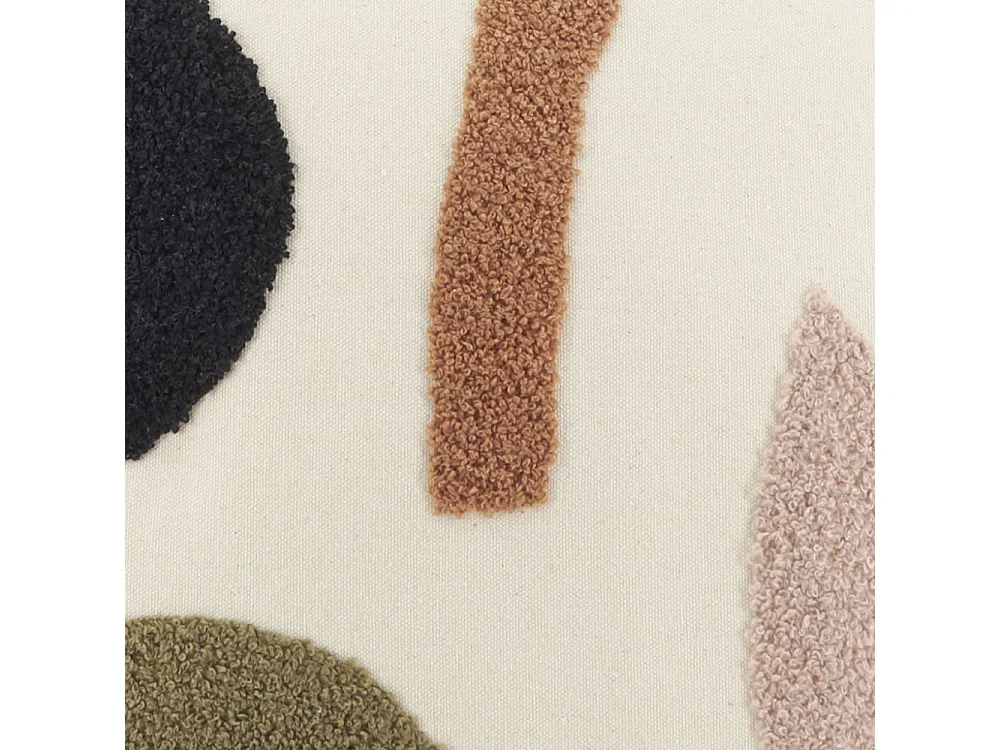 Coussin en coton abstrait