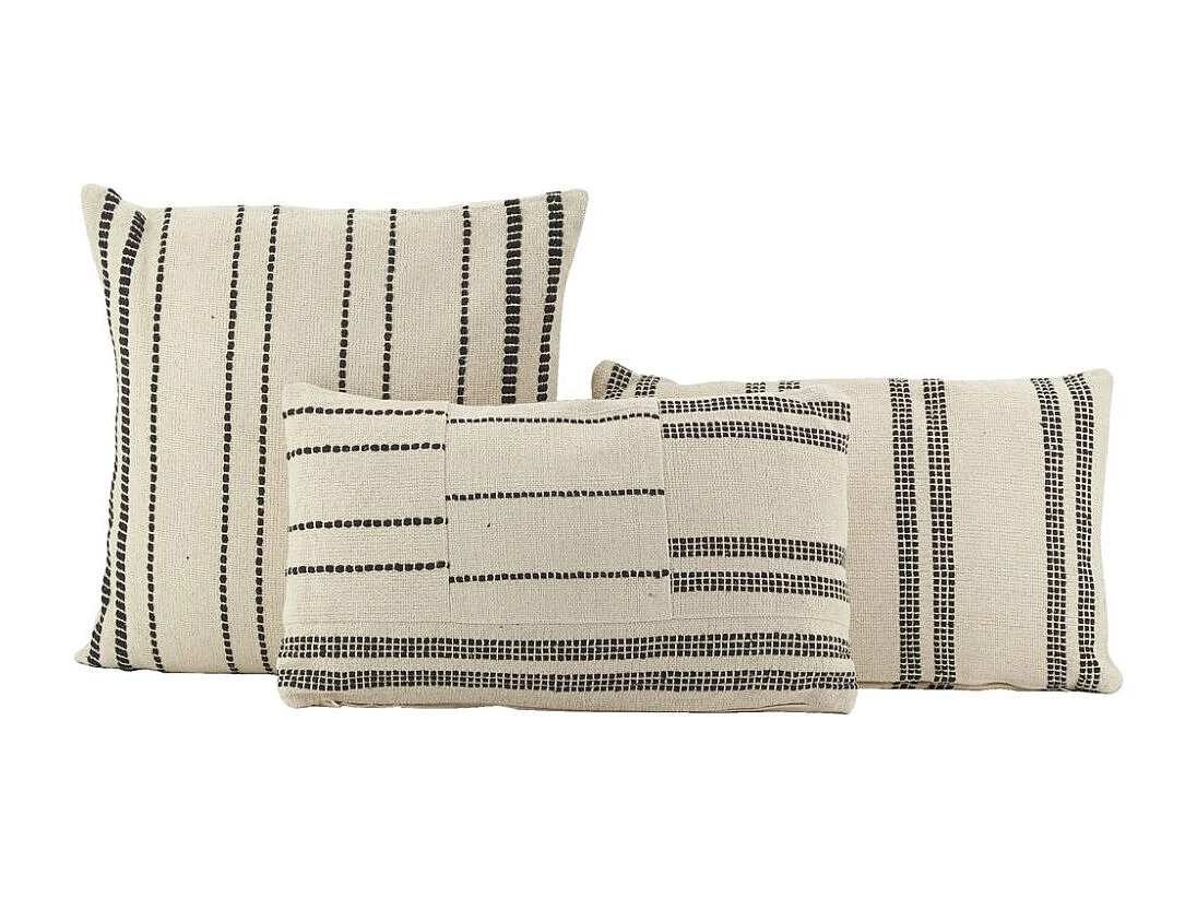 Coussins graphiques en coton (Lot de 3)