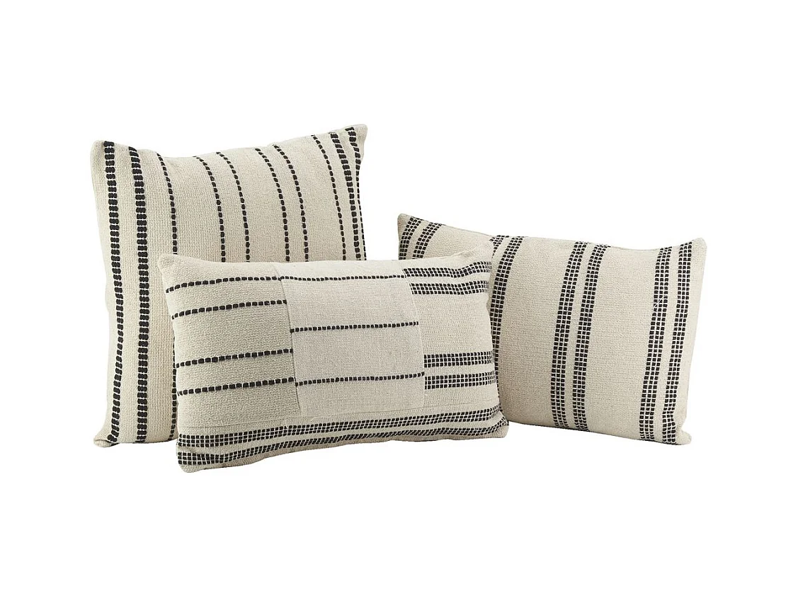 Coussins graphiques en coton (Lot de 3)