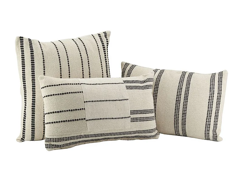 Coussins graphiques en coton (Lot de 3)